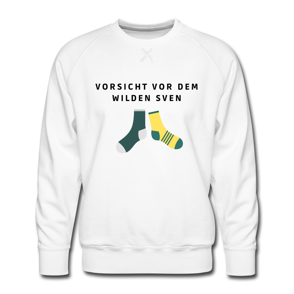 Wilder Sven Herren Premium Pullover - Weiß