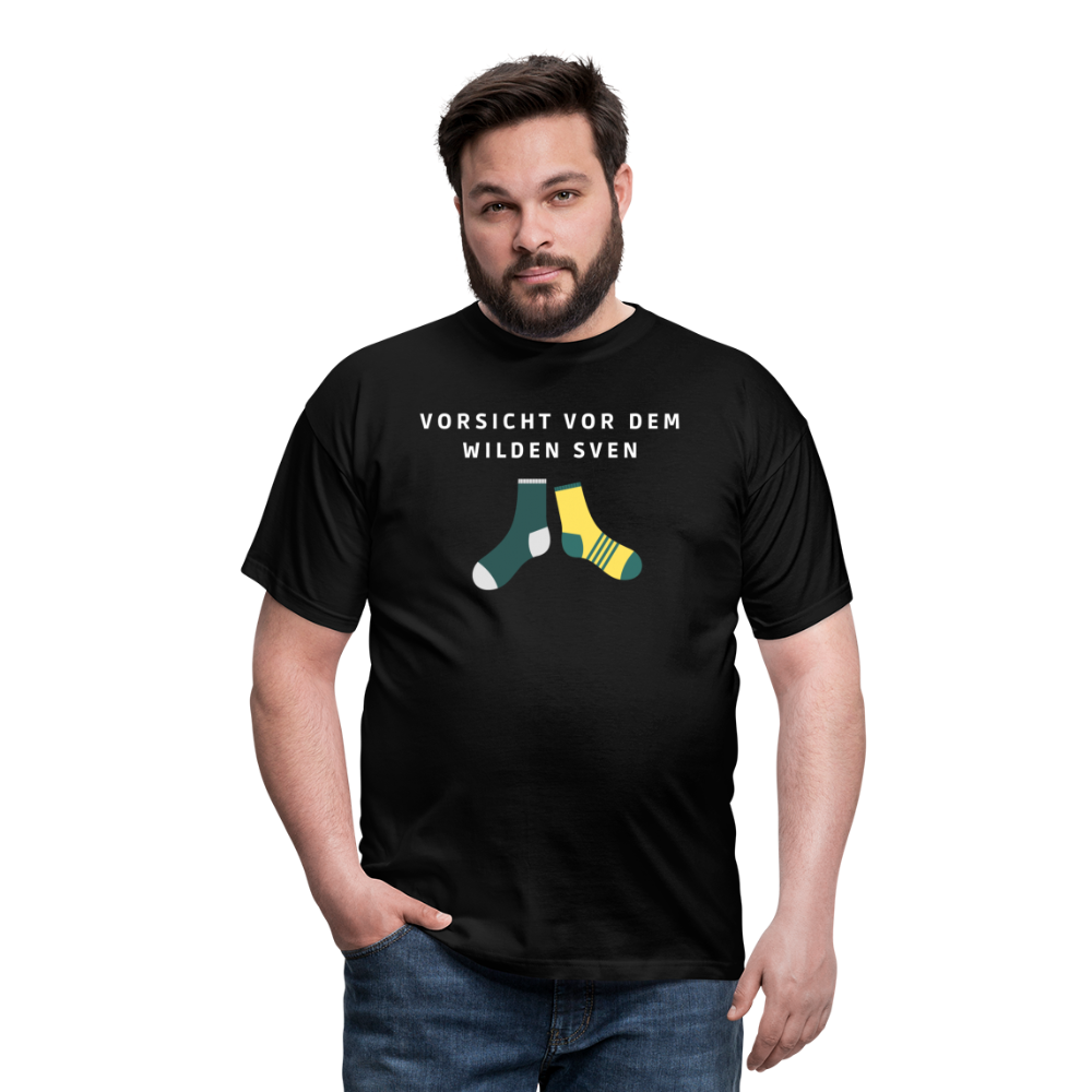 Wilder Sven Herren T-Shirt - Schwarz