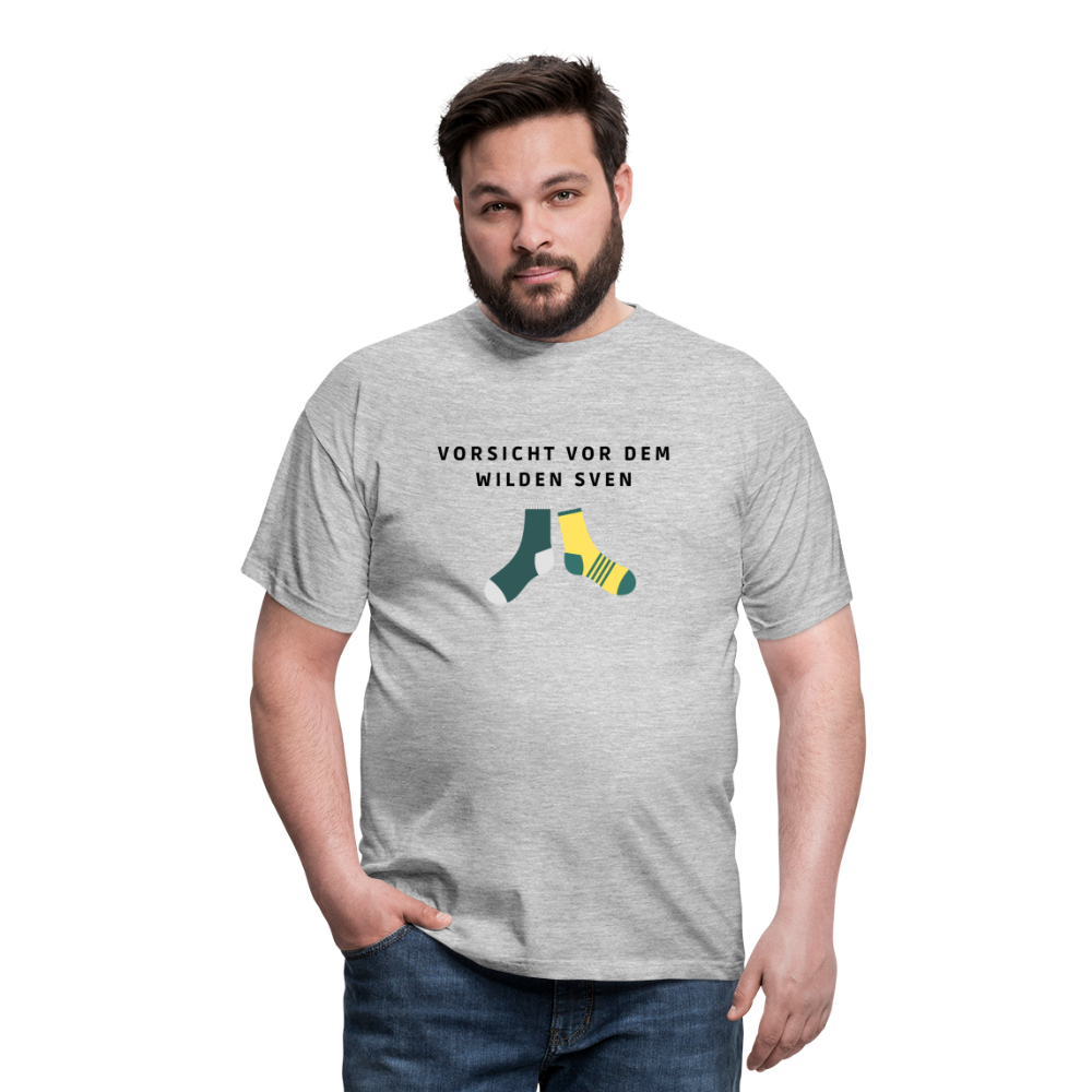 Wilder Sven Herren T-Shirt - Grau meliert