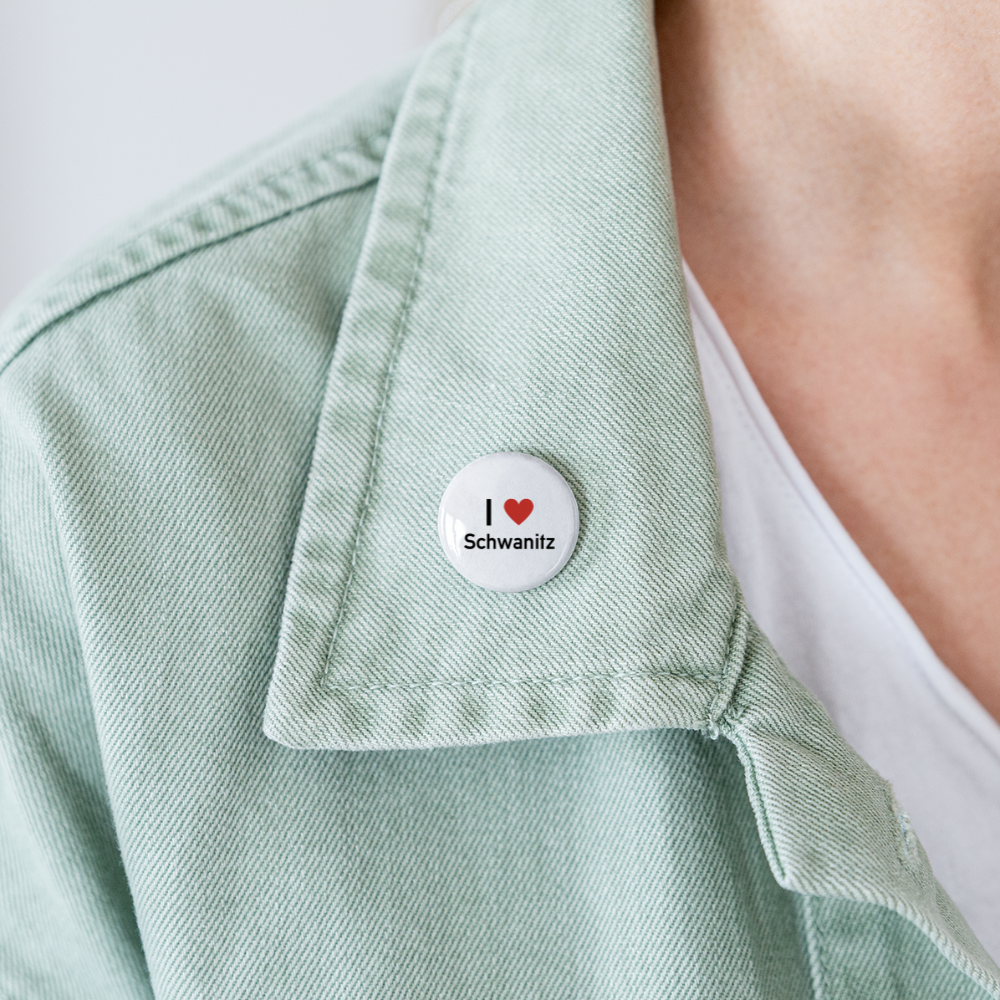 I love Schwanitz Buttons klein 25 mm (5er Pack) - Weiß