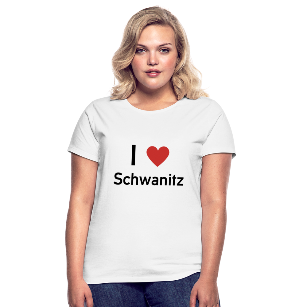 I LOVE SCHWANITZ DAMEN SHIRT - Weiß