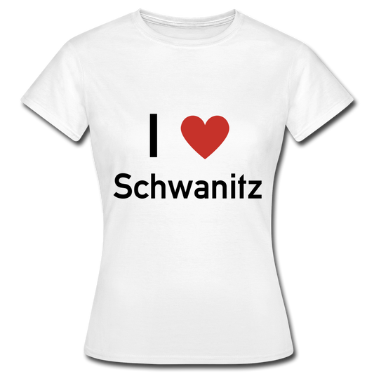 I LOVE SCHWANITZ DAMEN SHIRT - Weiß