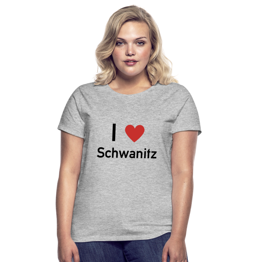 I LOVE SCHWANITZ DAMEN SHIRT - Grau meliert