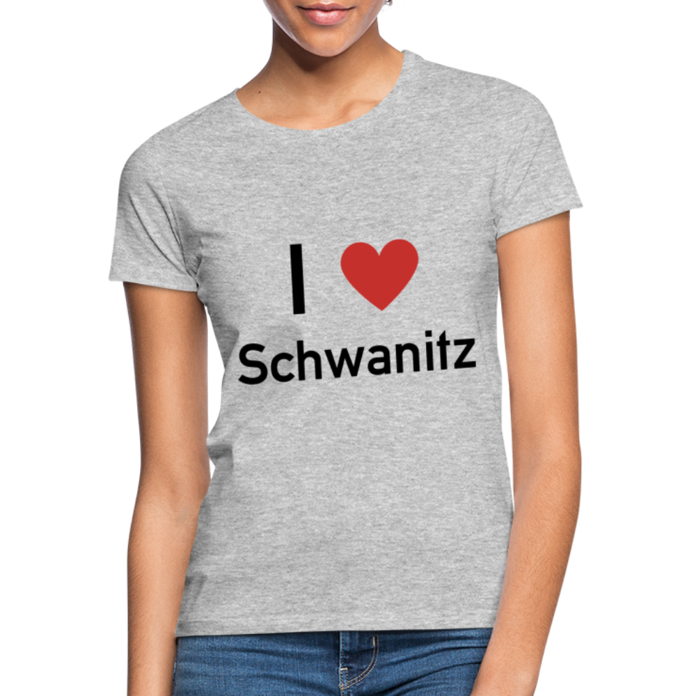 I LOVE SCHWANITZ DAMEN SHIRT - Grau meliert