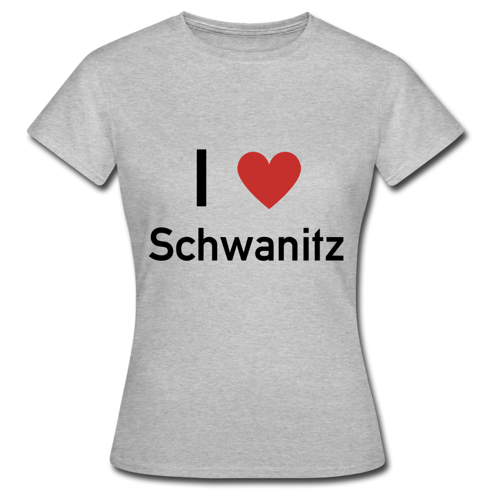 I LOVE SCHWANITZ DAMEN SHIRT - Grau meliert