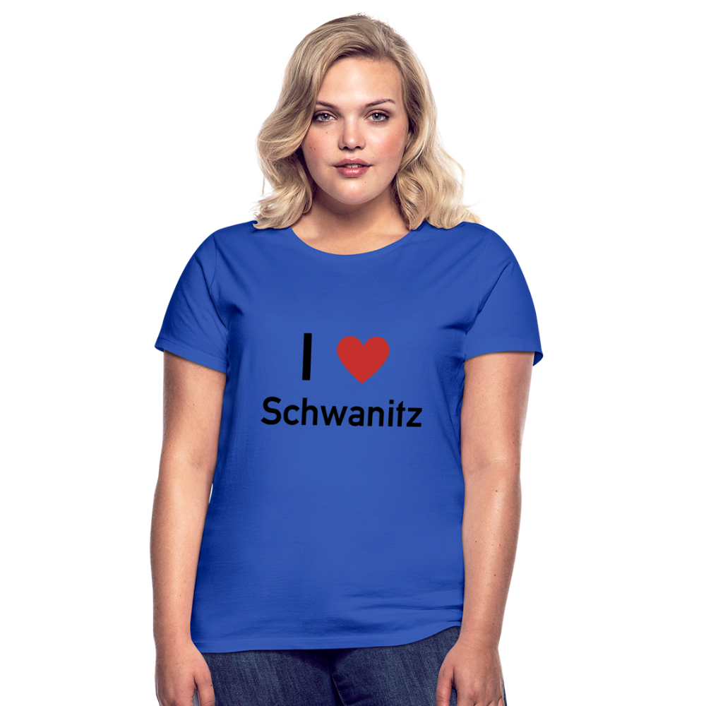 I LOVE SCHWANITZ DAMEN SHIRT - Royalblau
