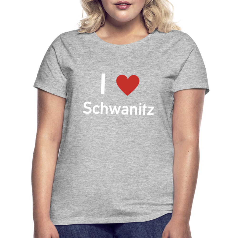 I love Schwanitz Damen T-Shirt - Grau meliert