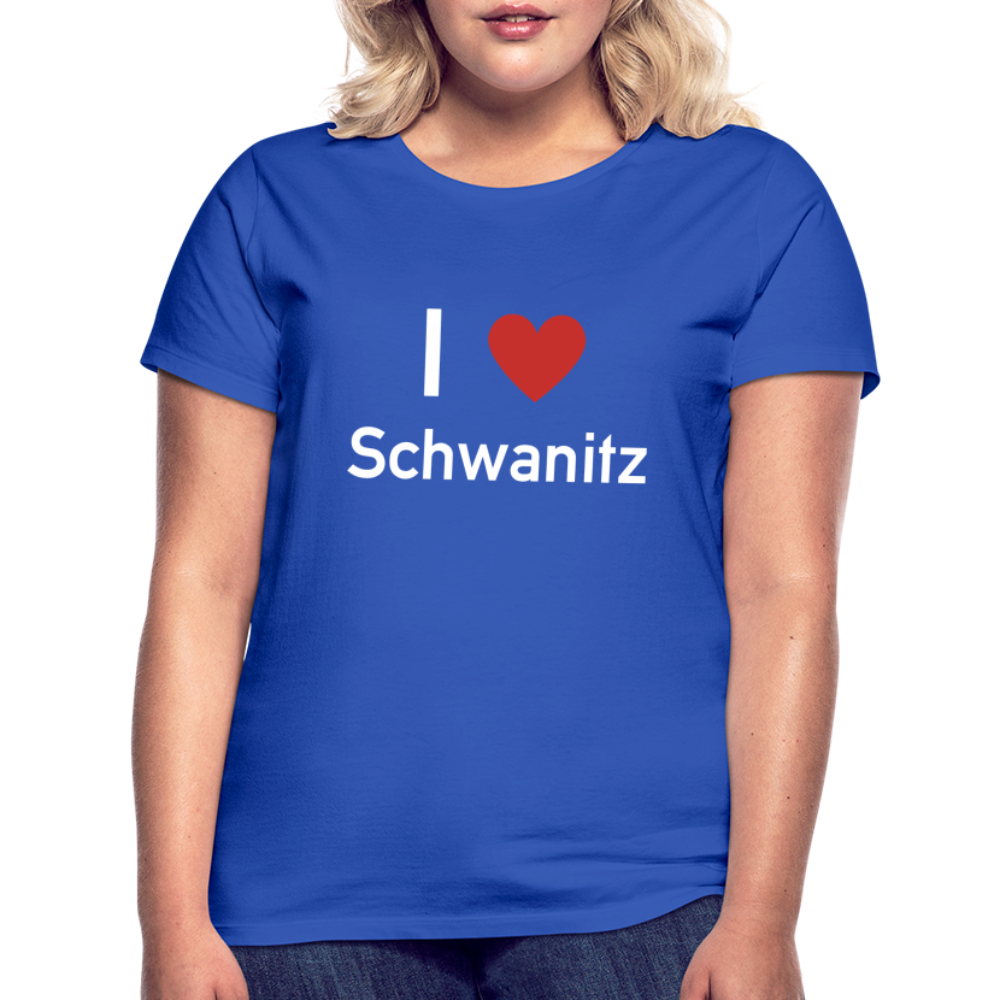 I love Schwanitz Damen T-Shirt - Royalblau