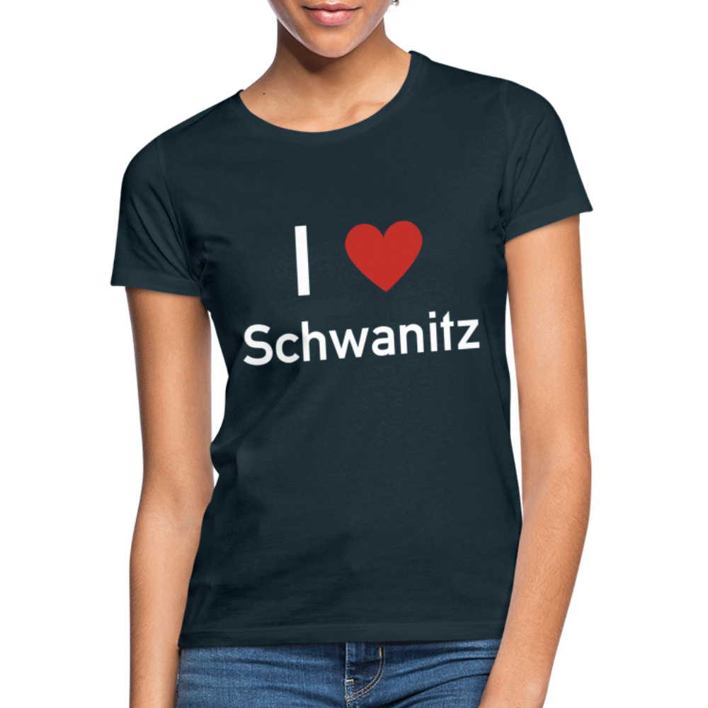 I love Schwanitz Damen T-Shirt - Navy