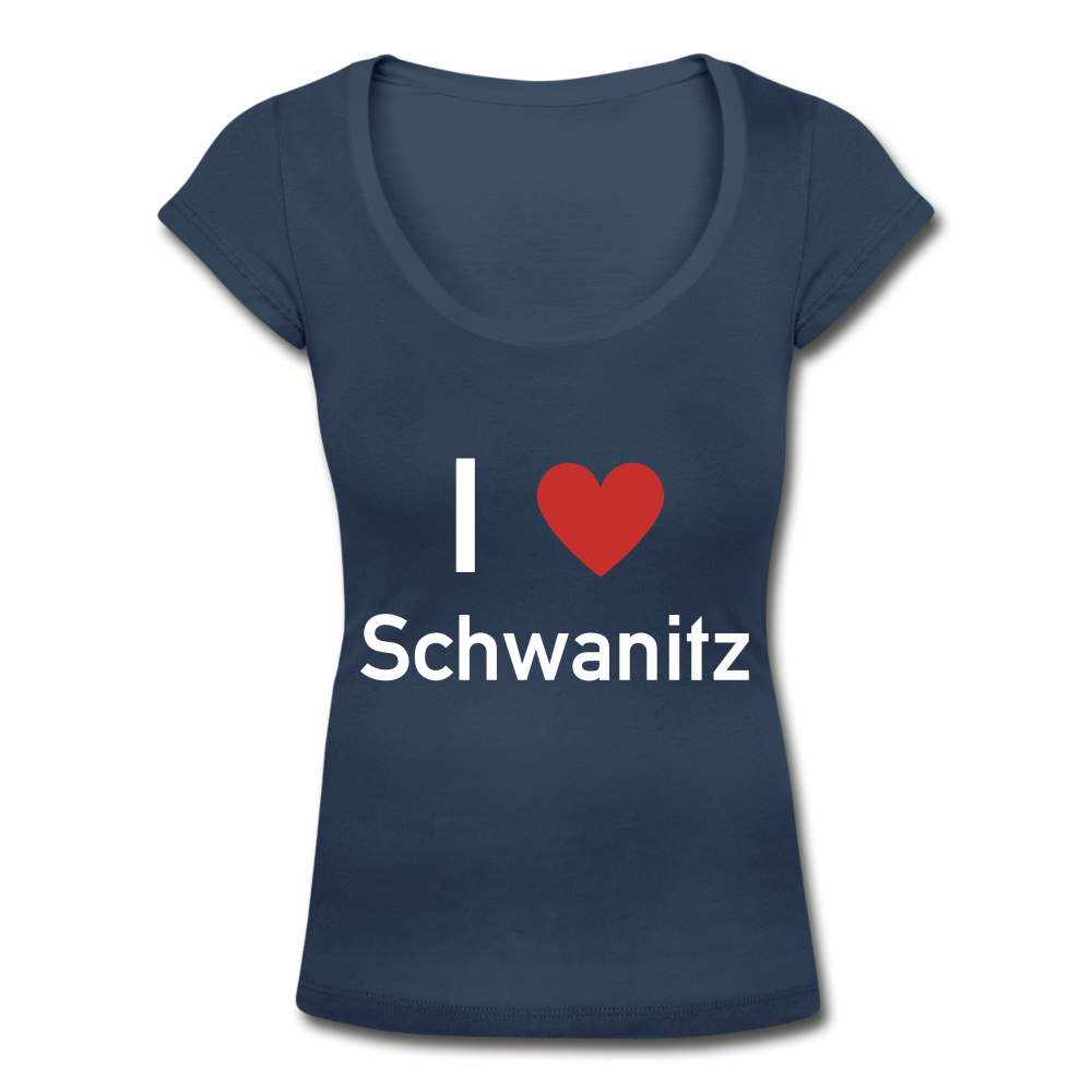 Frauen T-Shirt mit U-Ausschnitt - Navy