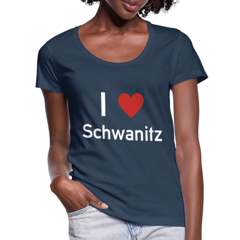 Frauen T-Shirt mit U-Ausschnitt - Navy