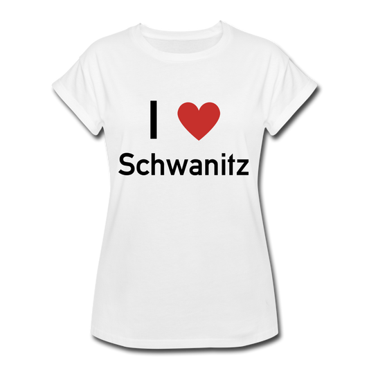 I LOVE SCHWANITZ DAMEN OVERSIZE SHIRT - Weiß