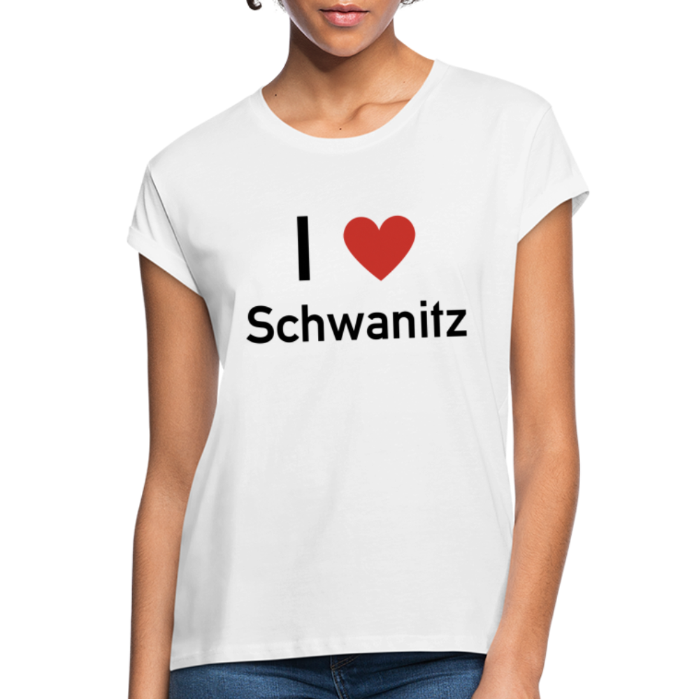I LOVE SCHWANITZ DAMEN OVERSIZE SHIRT - Weiß