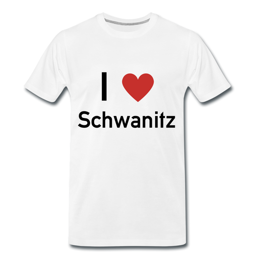 I LOVE SCHWANITZ HERREN SHIRT - Weiß