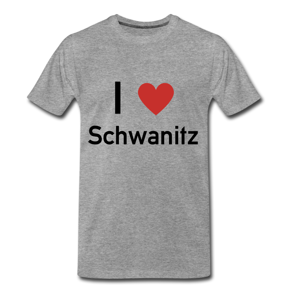 I LOVE SCHWANITZ HERREN SHIRT - Grau meliert