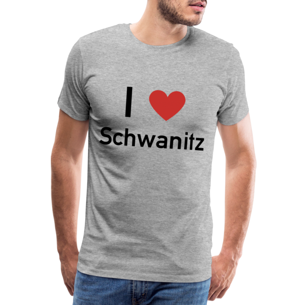 I LOVE SCHWANITZ HERREN SHIRT - Grau meliert