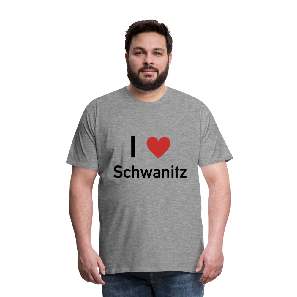 I LOVE SCHWANITZ HERREN SHIRT - Grau meliert