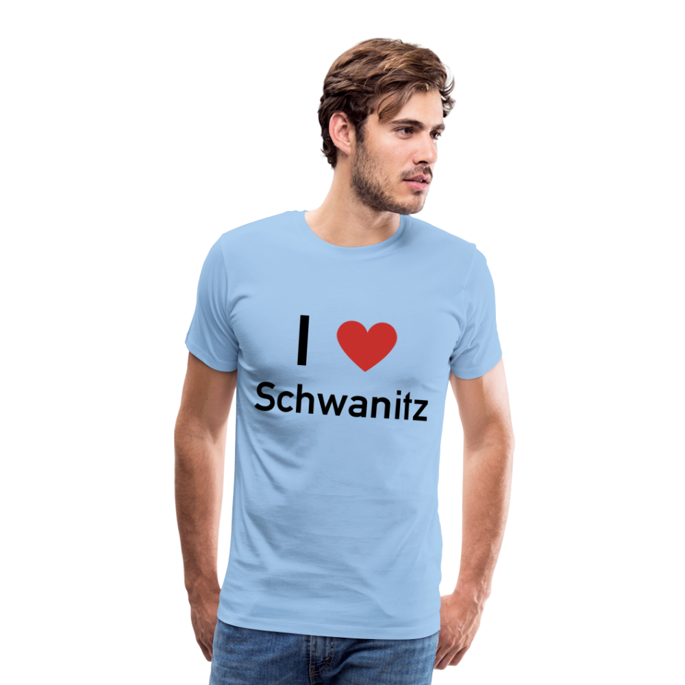I LOVE SCHWANITZ HERREN SHIRT - Sky