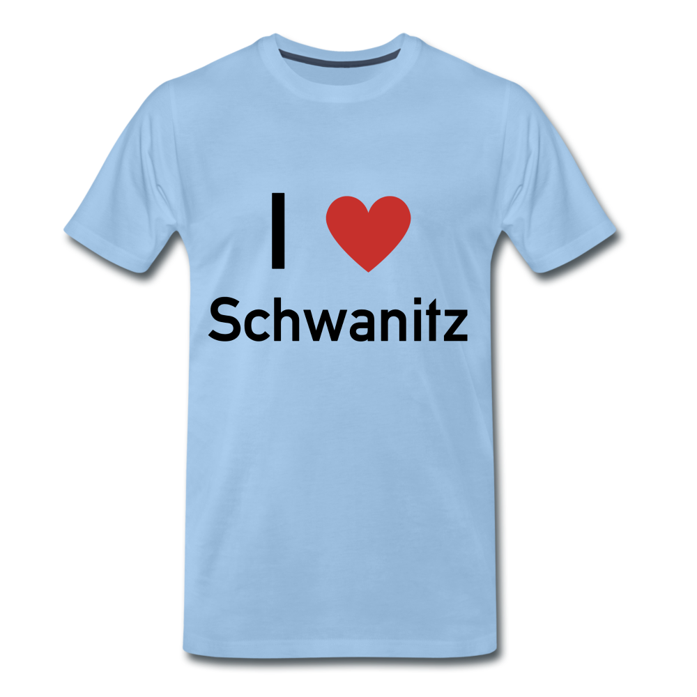 I LOVE SCHWANITZ HERREN SHIRT - Sky