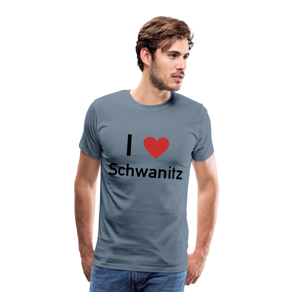 I LOVE SCHWANITZ HERREN SHIRT - Blaugrau