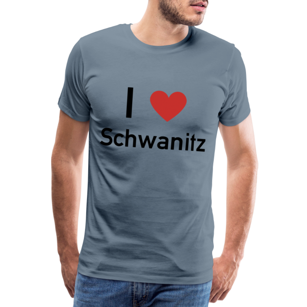 I LOVE SCHWANITZ HERREN SHIRT - Blaugrau