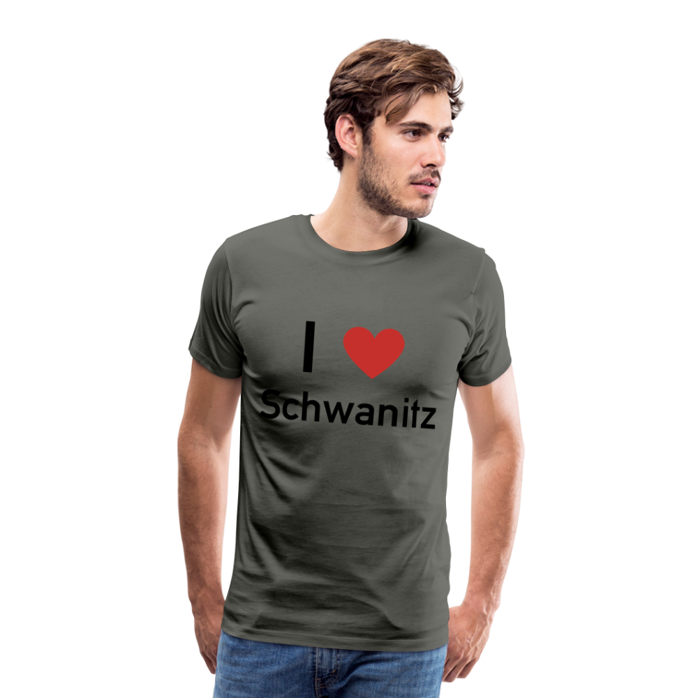 I LOVE SCHWANITZ HERREN SHIRT - Asphalt