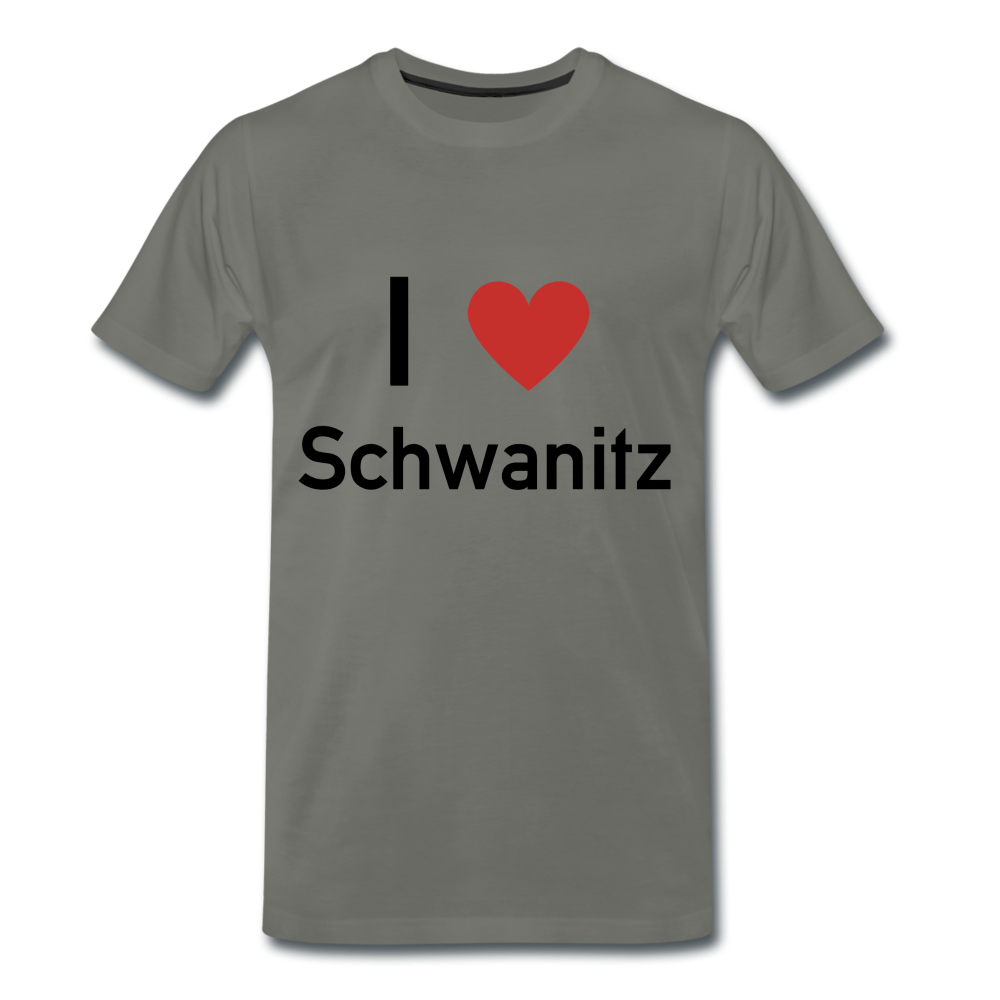 I LOVE SCHWANITZ HERREN SHIRT - Asphalt