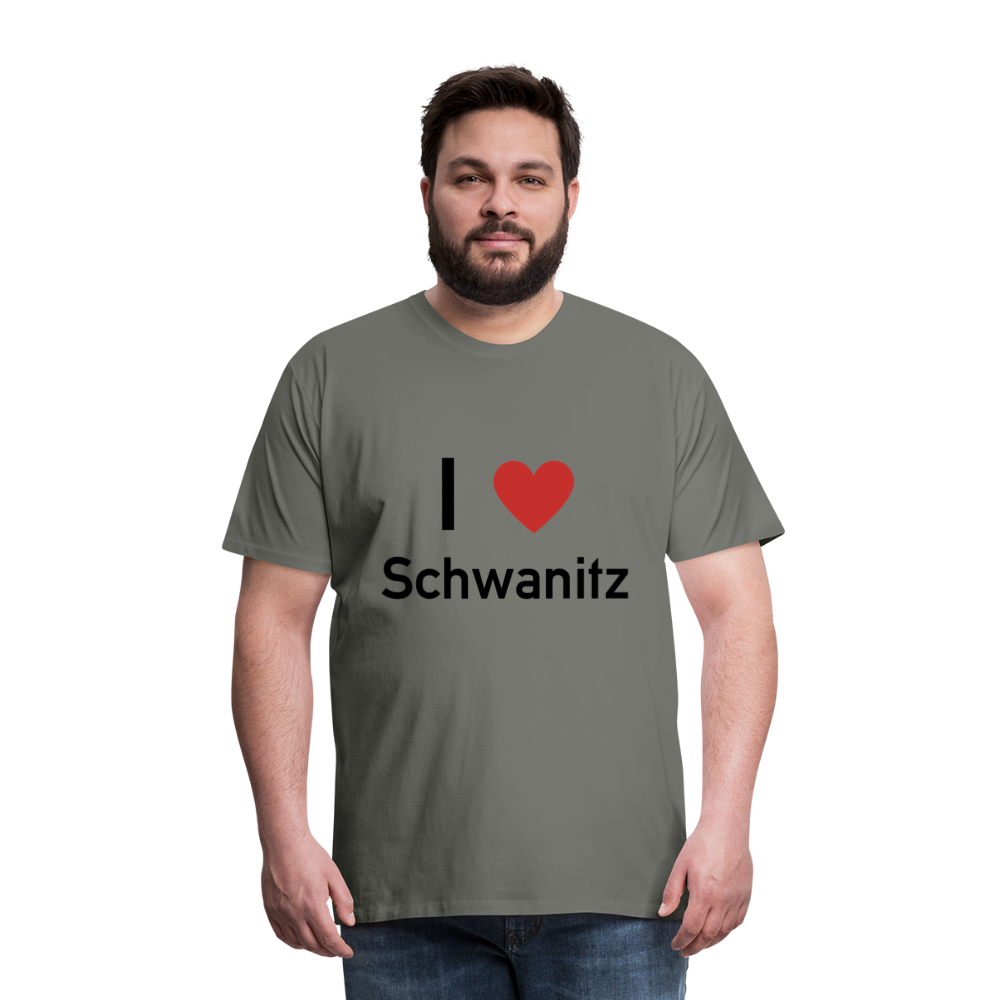 I LOVE SCHWANITZ HERREN SHIRT - Asphalt
