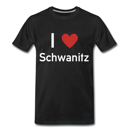 I LOVE SCHWANITZ HERREN SHIRT - Schwarz
