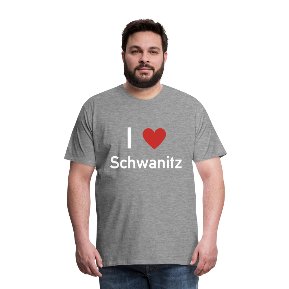 I LOVE SCHWANITZ HERREN SHIRT - Grau meliert