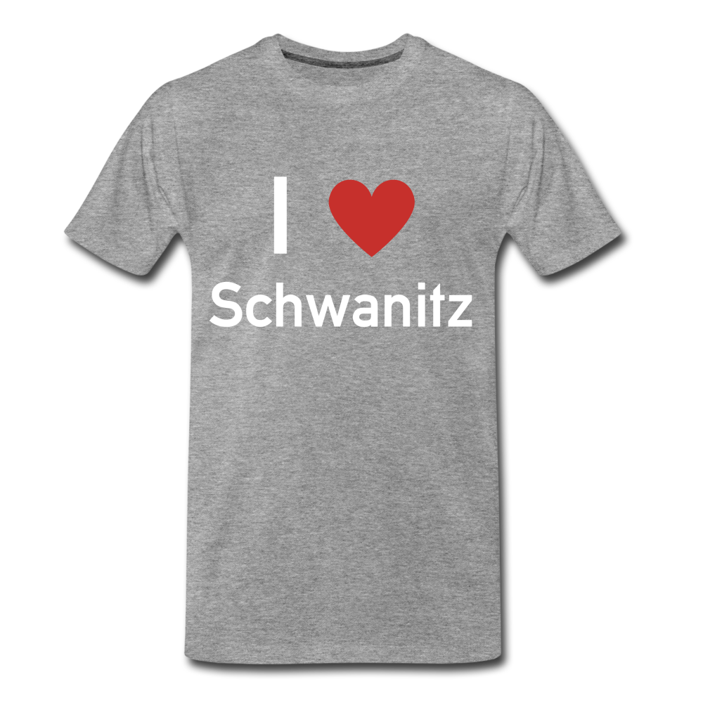 I LOVE SCHWANITZ HERREN SHIRT - Grau meliert
