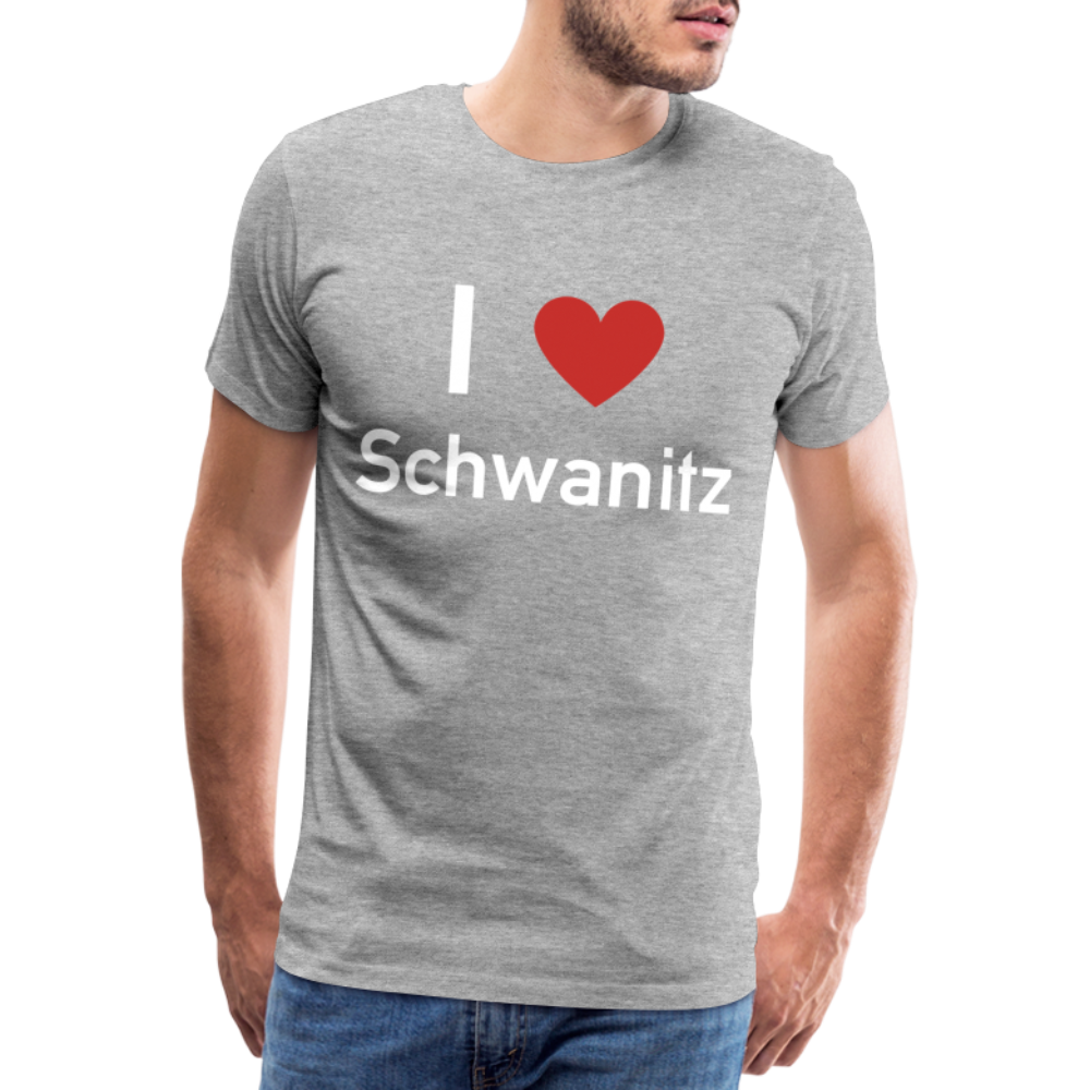 I LOVE SCHWANITZ HERREN SHIRT - Grau meliert