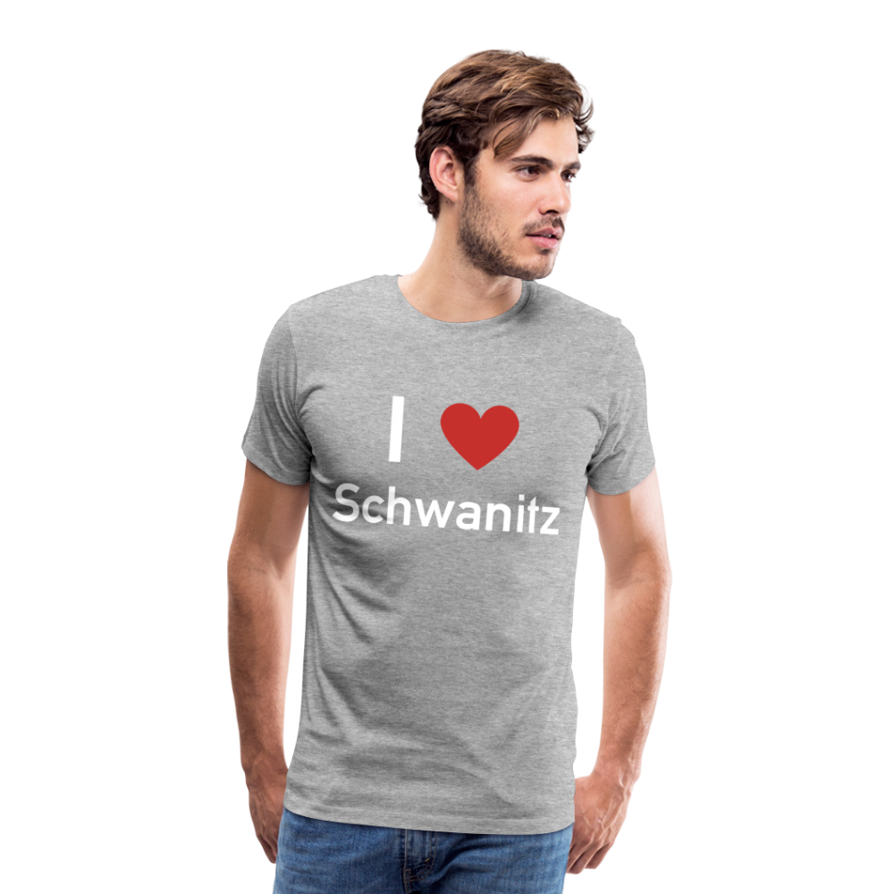 I LOVE SCHWANITZ HERREN SHIRT - Grau meliert