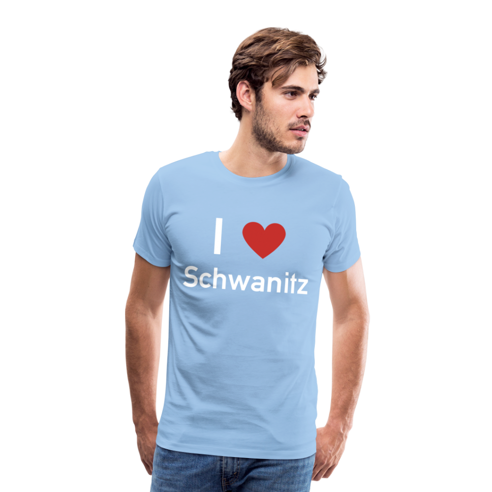 I LOVE SCHWANITZ HERREN SHIRT - Sky