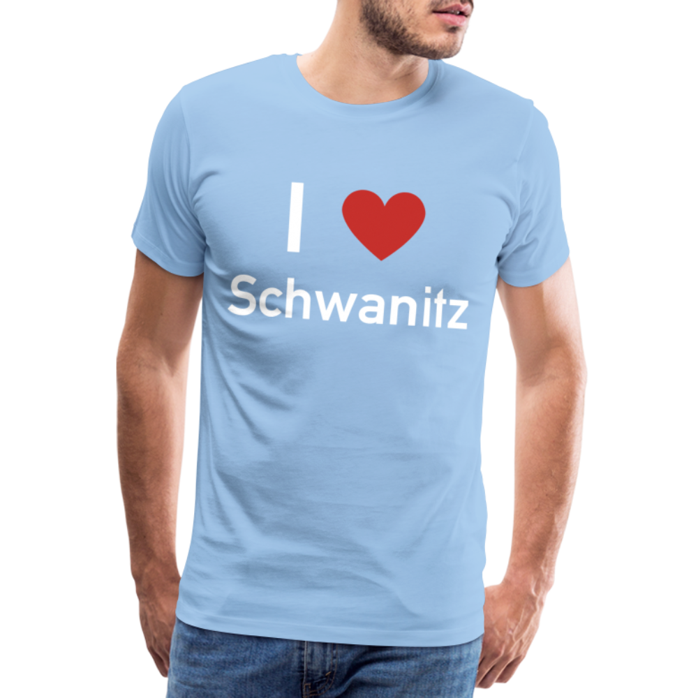 I LOVE SCHWANITZ HERREN SHIRT - Sky