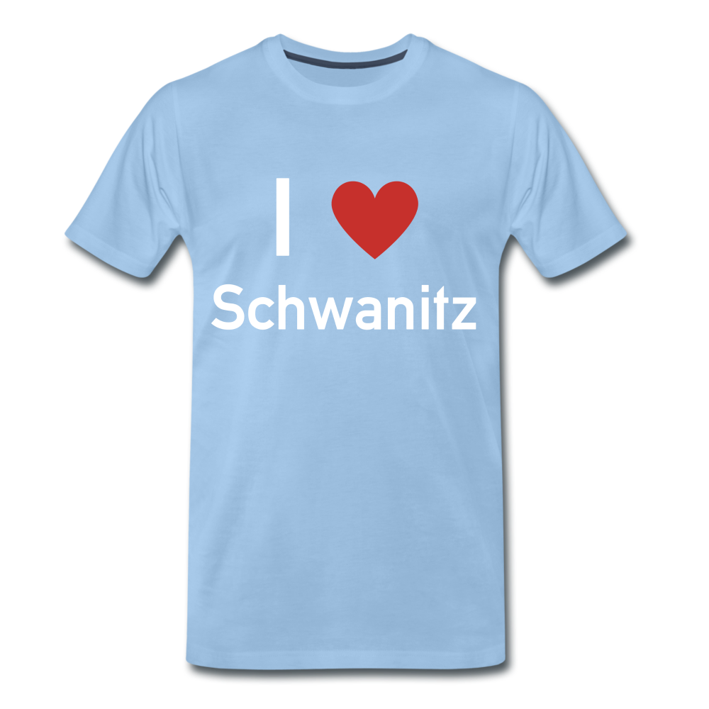 I LOVE SCHWANITZ HERREN SHIRT - Sky