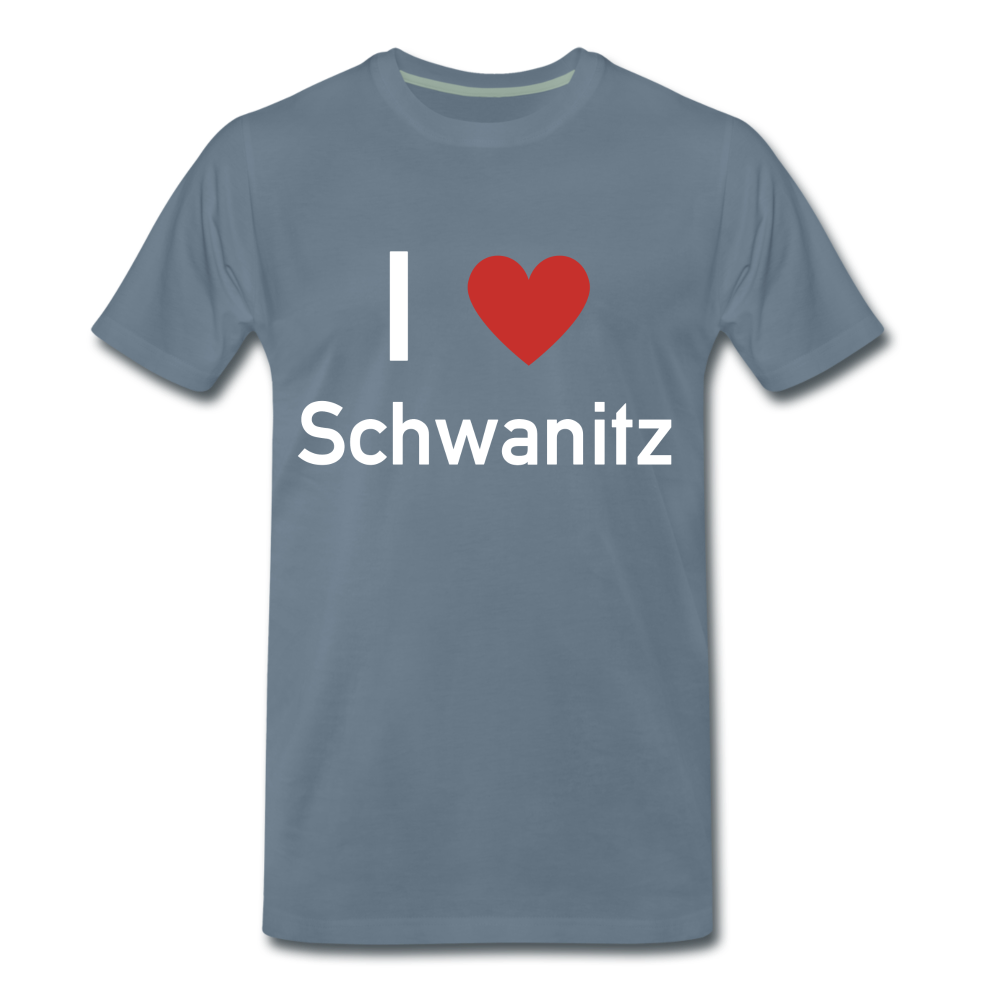 I LOVE SCHWANITZ HERREN SHIRT - Blaugrau