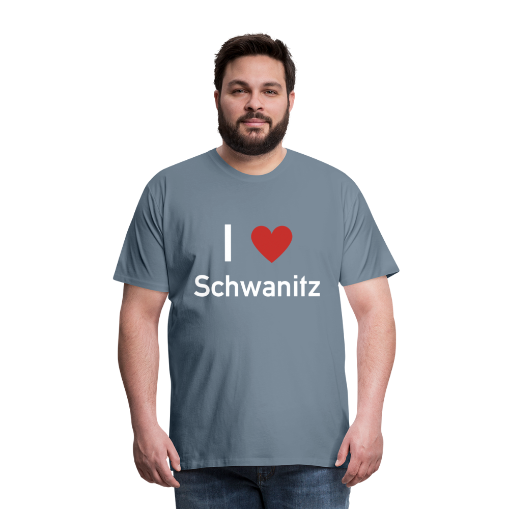 I LOVE SCHWANITZ HERREN SHIRT - Blaugrau