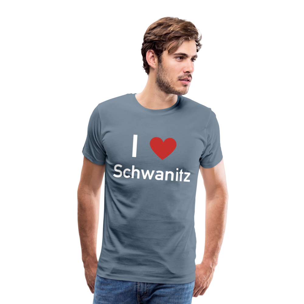I LOVE SCHWANITZ HERREN SHIRT - Blaugrau