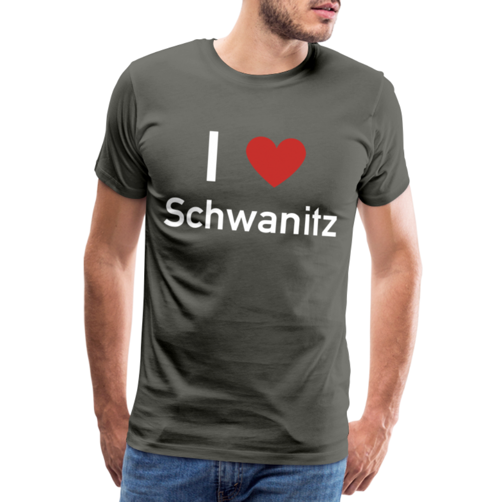I LOVE SCHWANITZ HERREN SHIRT - Asphalt