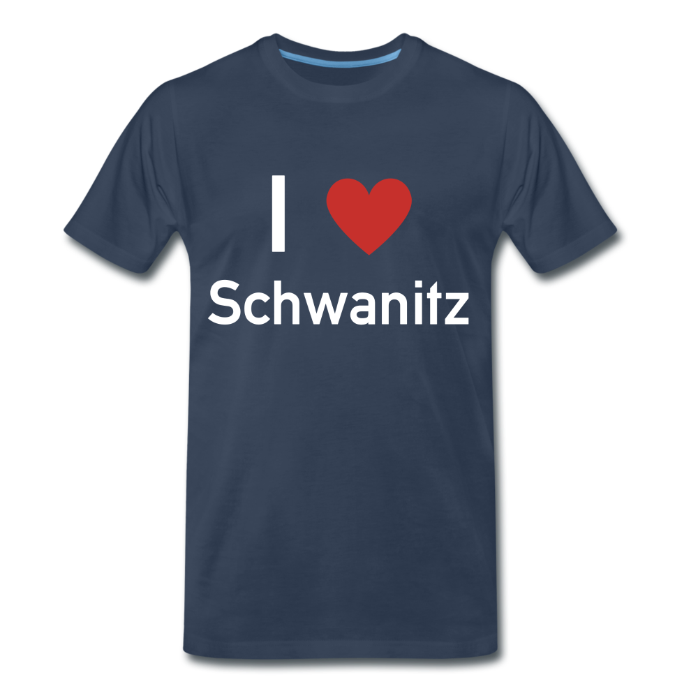 I LOVE SCHWANITZ HERREN SHIRT - Navy