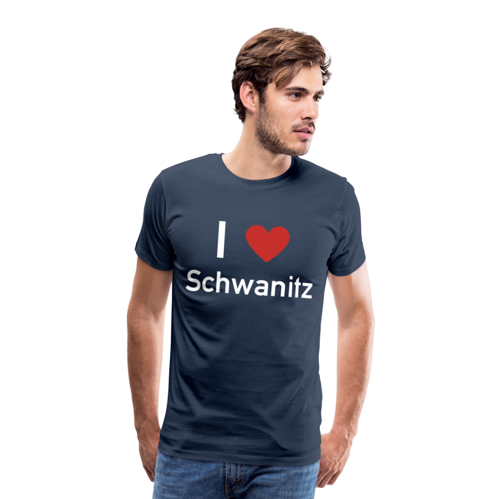 I LOVE SCHWANITZ HERREN SHIRT - Navy
