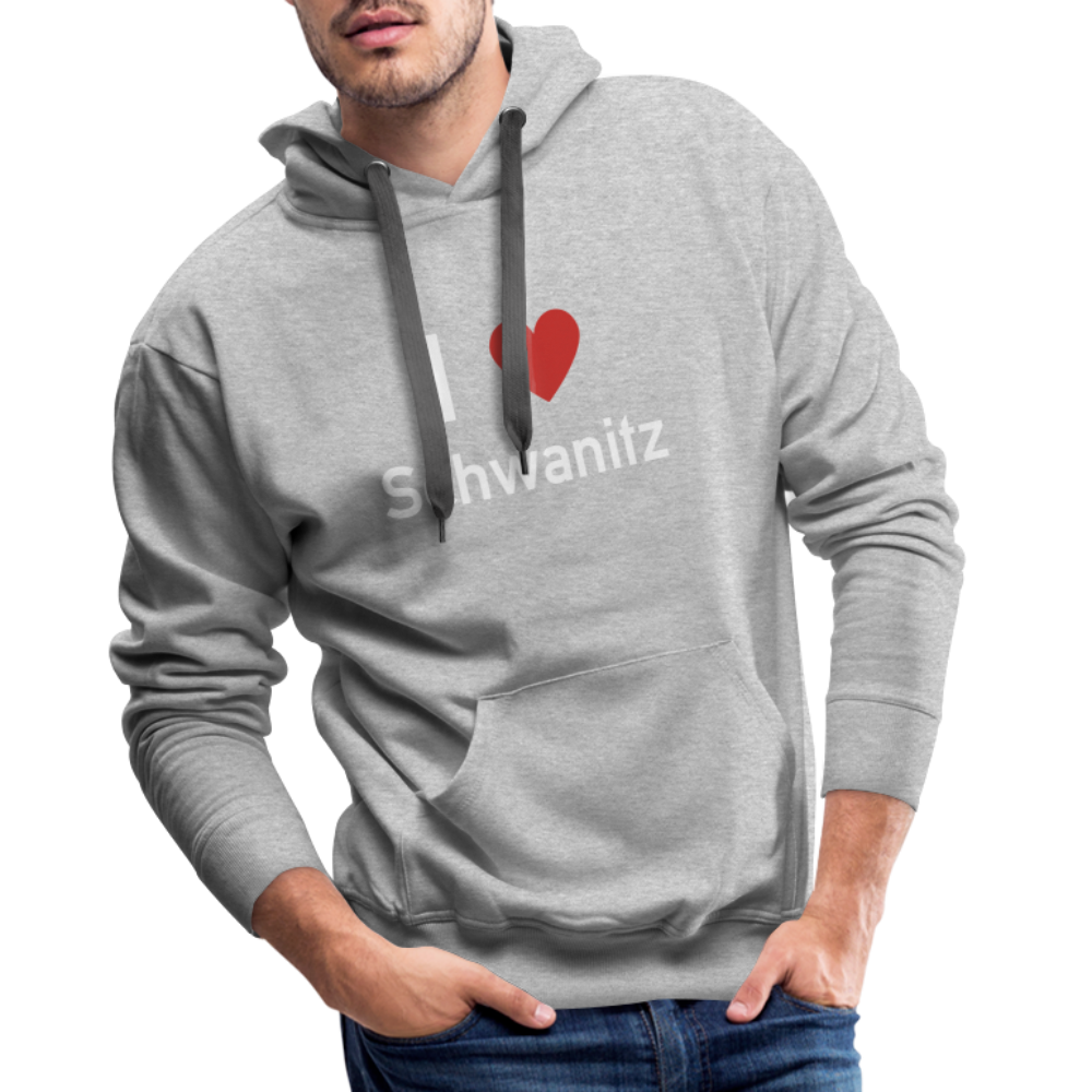 I LOVE SCHWANITZ HERREN HOODIE - Grau meliert