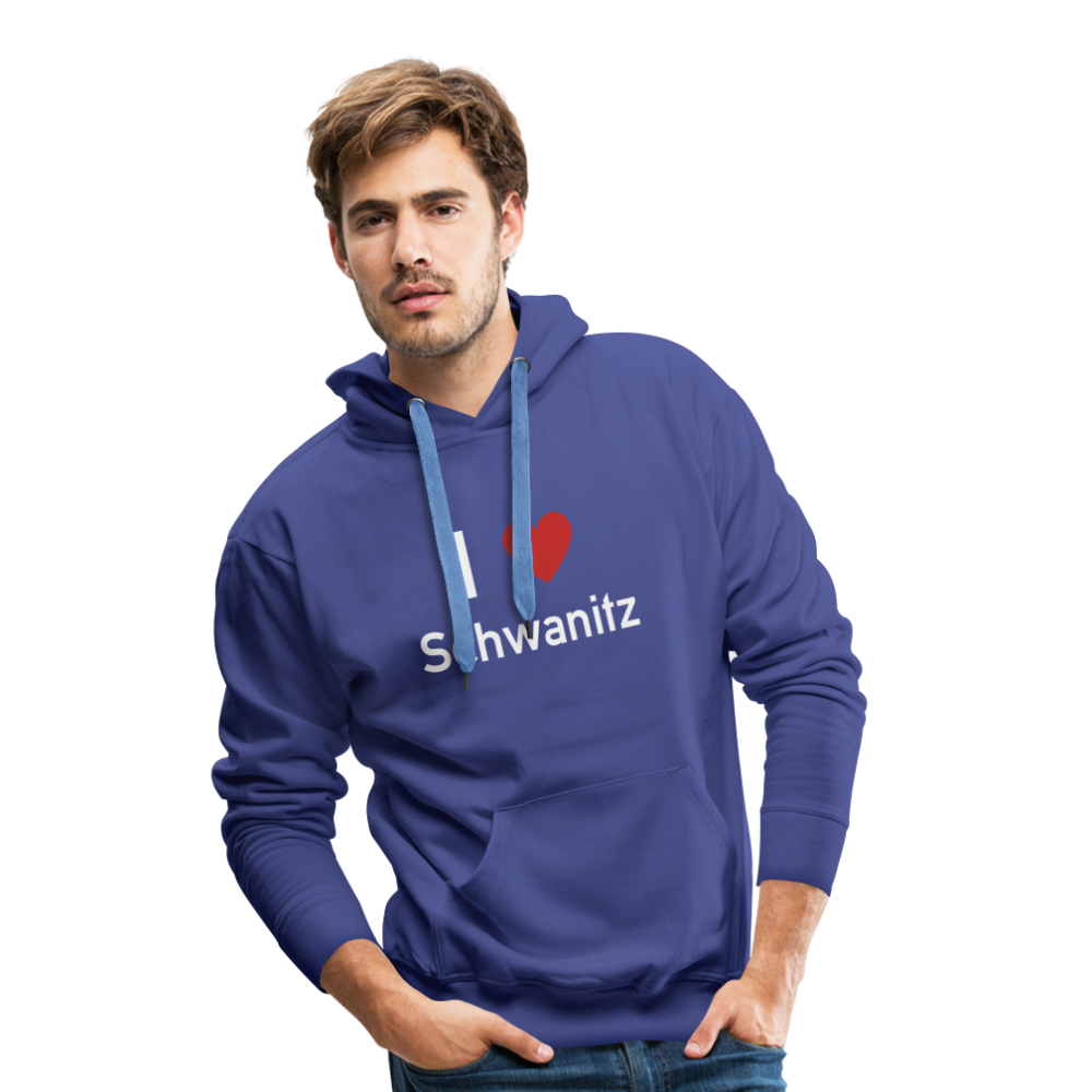I LOVE SCHWANITZ HERREN HOODIE - Königsblau