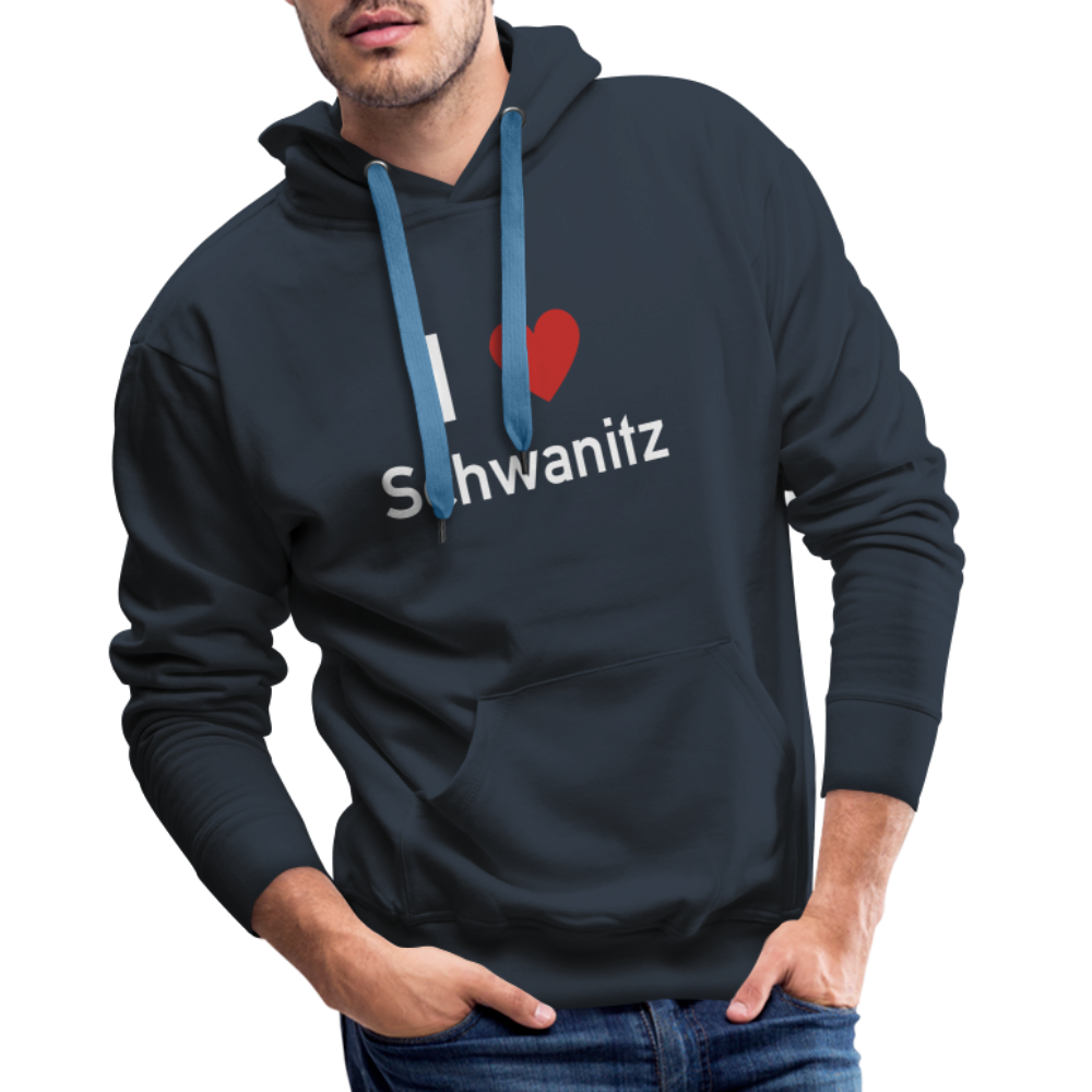 I LOVE SCHWANITZ HERREN HOODIE - Navy