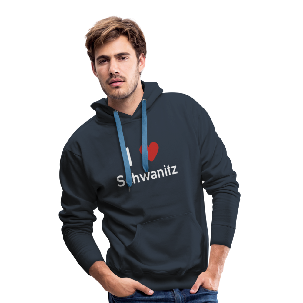 I LOVE SCHWANITZ HERREN HOODIE - Navy