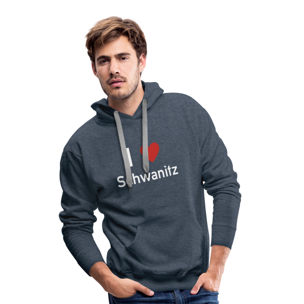 I LOVE SCHWANITZ HERREN HOODIE - Jeansblau