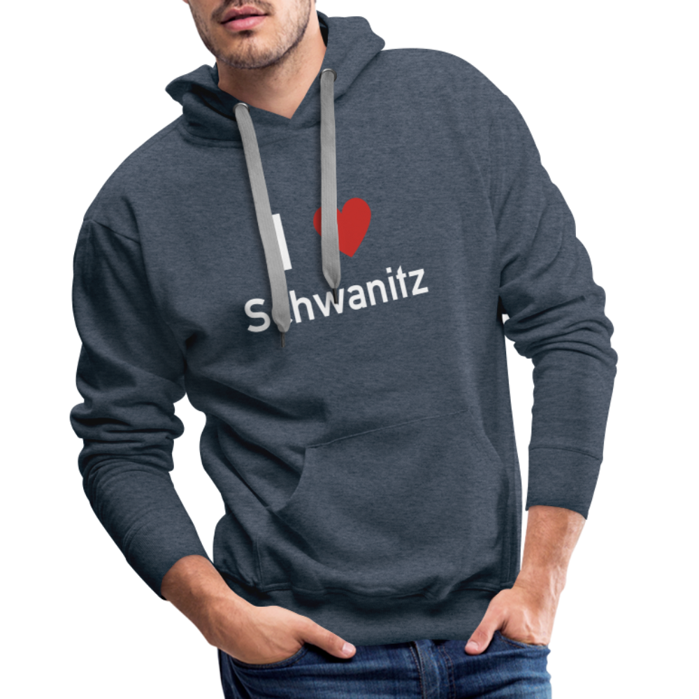 I LOVE SCHWANITZ HERREN HOODIE - Jeansblau