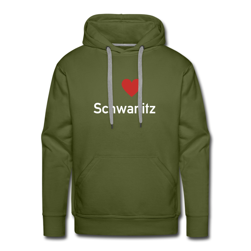 I LOVE SCHWANITZ HERREN HOODIE - Olivgrün