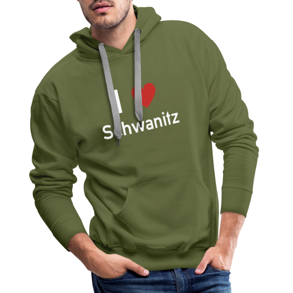I LOVE SCHWANITZ HERREN HOODIE - Olivgrün